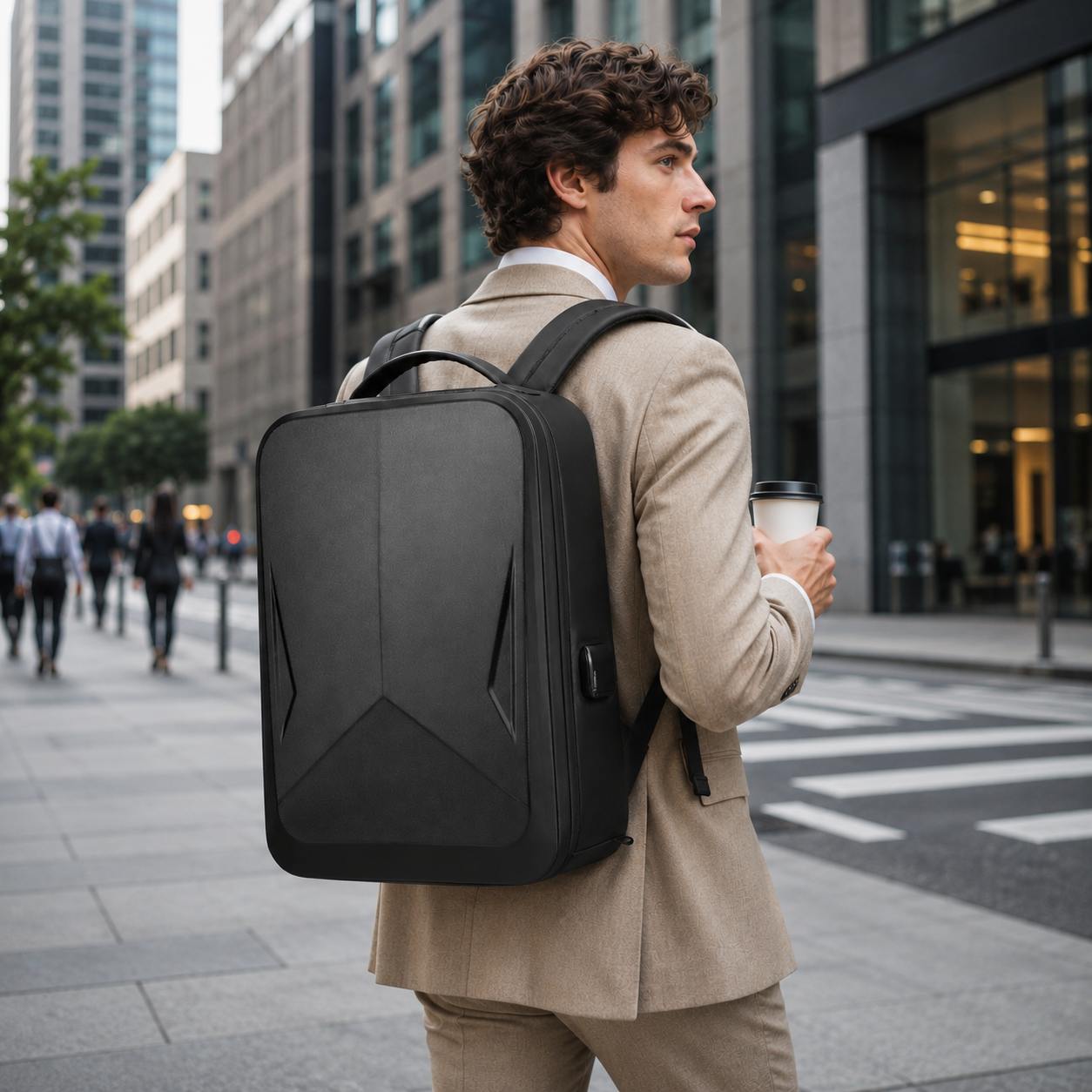 Hard-Shell Anti-Theft Backpack