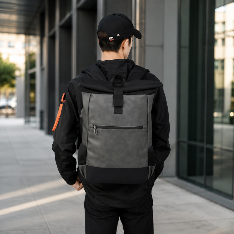 Expandable Luxury Roll-Top Rucksack
